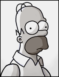 How to Draw Homer Simpson from The Simpsons