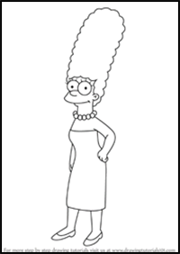 How to Draw Marge Simpson from The Simpsons