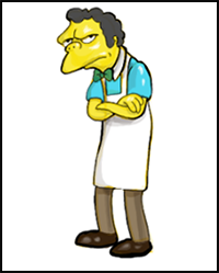 How to Draw Moe from The Simpsons