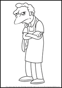 How to Draw Moe Szyslak from The Simpsons