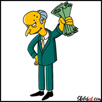 How to Draw Monty Burns