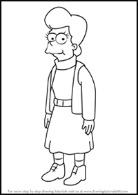 How to Draw Mona Simpson from The Simpsons