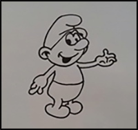 How to Draw Smurfs - Super Easy