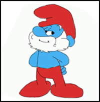 How to Draw Papa Smurf from The Smurfs