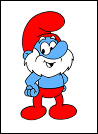 How to Draw Papa Smurf