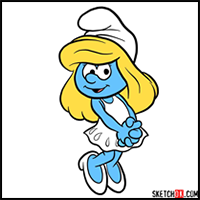 How to Draw Smurfette