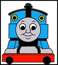 how to draw thomas the tank engine from thomas and friends step by step