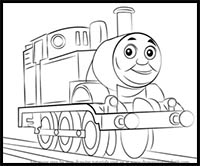 how to draw thomas from thomas and friends step by step