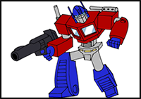 How to Draw Optimus Prime | Transformers