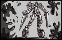 How to Draw Sideswipe from Transformers