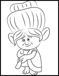 how to draw grandma rosiepuff from trolls