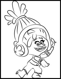 how to draw DJ suki from trolls