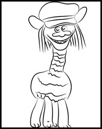 how to draw cooper from trolls