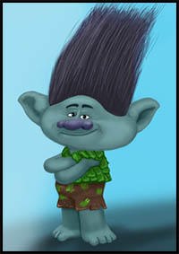 how to draw branch from trolls