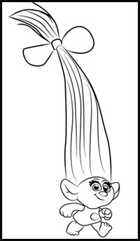 how to draw smidge from trolls