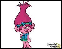 how to draw poppy from trolls