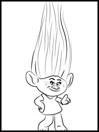 how to draw moxie from trolls