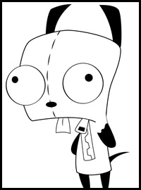 How to Draw Gir from Invader Zim