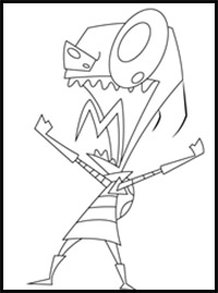 How to Draw Zim from Invader Zim