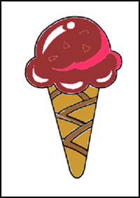 How to Draw an Ice Cream Cone