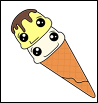How to Draw an Ice Cream Cone