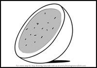 How to Draw Watermelon Half
