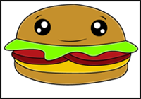 How to Draw a Funny Hamburger