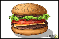 How to Draw a Burger