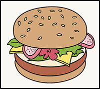 How to Draw a Burger