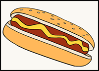 How to Draw a Hot Dog