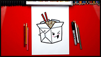 How To Draw A Takeout Box