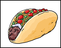 How to Draw a Taco