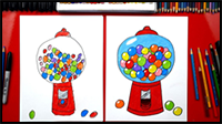 How To Draw A Gumball Machine