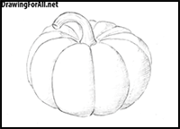 how to draw a pumpkin