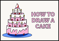How to Draw a Cake