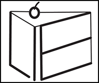 How to Draw a Piece of Cake from the Word "LIE" for a Silly Joke Easy Step by Step Drawing Tutorial for Kids