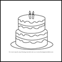 How to Draw a Birthday Cake