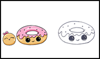 How to Draw a Cartoon Donut Cute and Easy