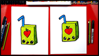 How To Draw A Funny Juice Box