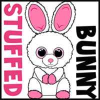 How to draw stuffed bunnies with easy step by step drawing tutorial