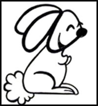 How to Draw a Cartoon Bunny Rabbit from a Cursive Letter with Lowercase Cursive Letter a : Easy Steps Drawing Tutorial for Kids