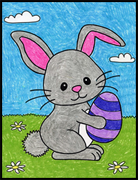 How to Draw the Easter Bunny