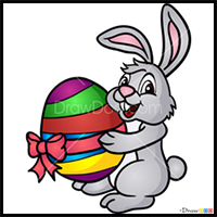 How to Draw Bunny with Egg, Easter