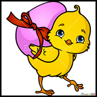 How to Draw Easter Chick, Easter