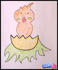 How to Draw an Easter Chick