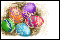 How to Draw Easter Eggs