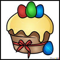 How to Draw Easter Cake, Easter