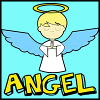 How to Draw Cartoon Angels in Easy Step by Step Drawing Tutorial