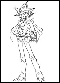 How to Draw Dark Yugi from Yu-Gi-Oh