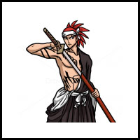 How to Draw Renji Abarai, Bleach Manga